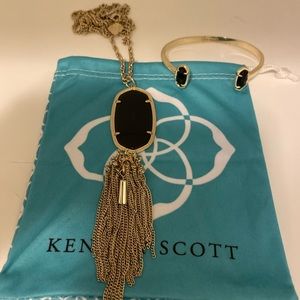 Kendra Scott Rayne necklace and bangle bracelet
